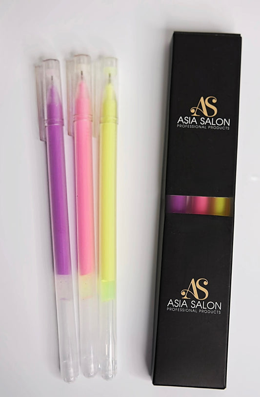 Asia Salon Professional Products - Energy Gel Pens (3 pack) Purple, Pink and Yellow